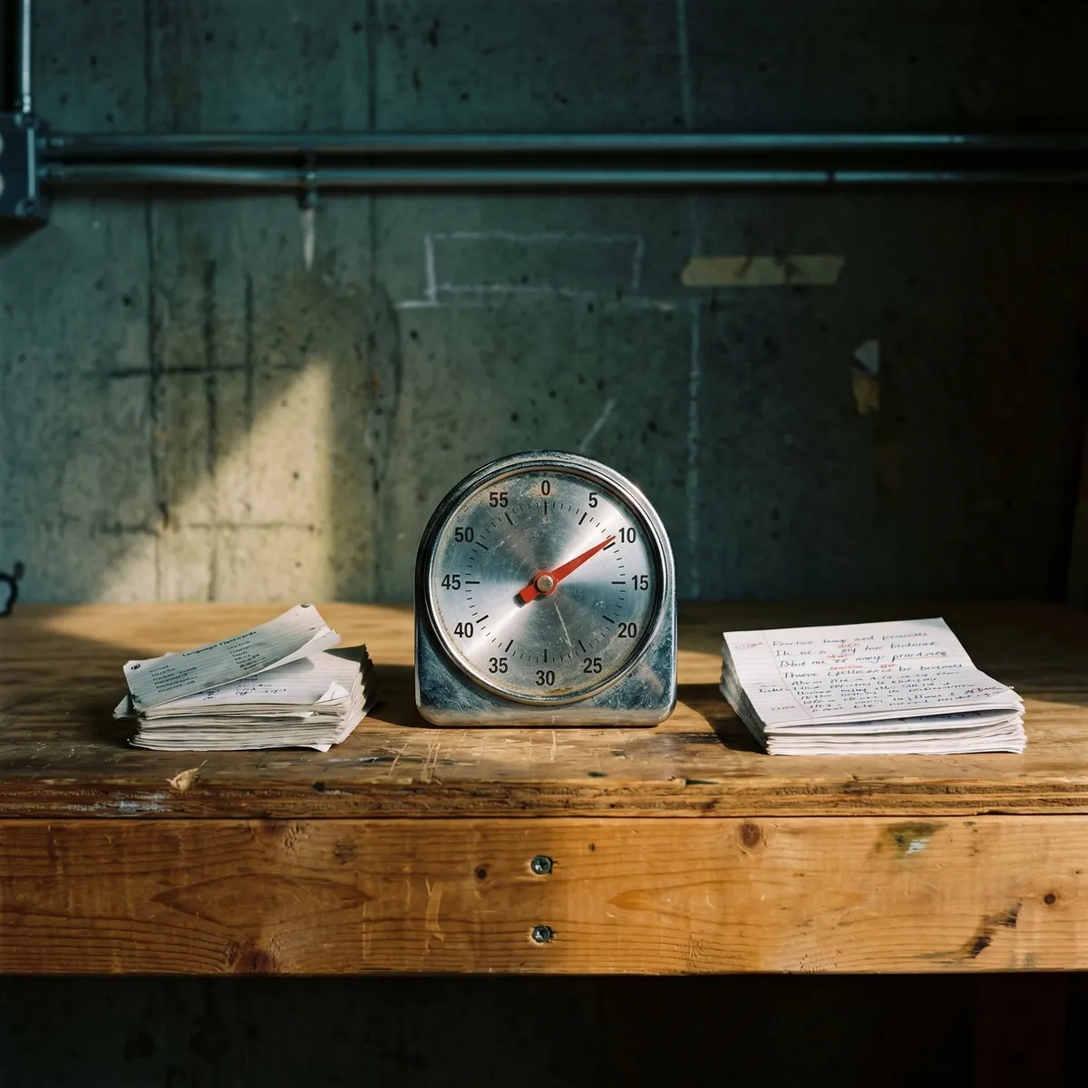 Diagram of the 10-minute AI language workout showing warm-up recall, targeted dialogue, and feedback review phases