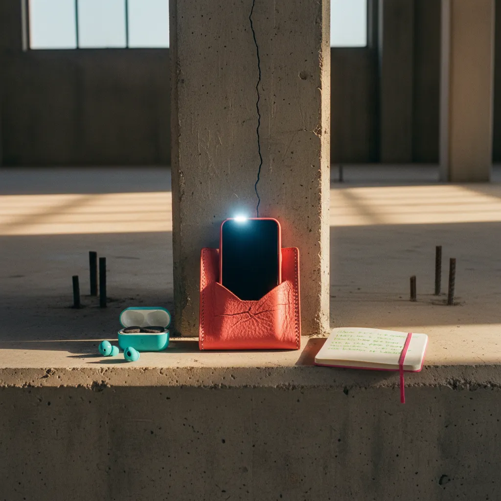 Person practicing English conversation with an AI language partner on their smartphone