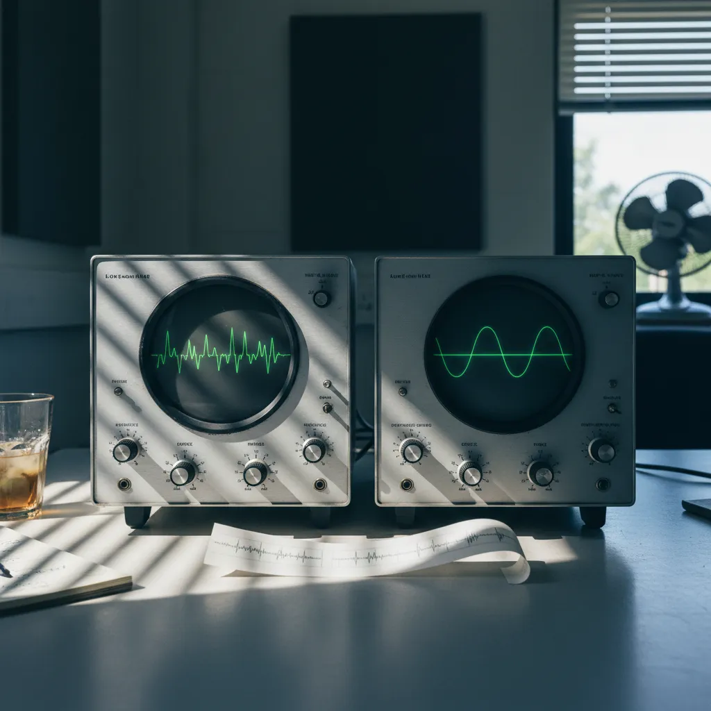 Visual comparison of speech waveforms showing learner progress over 30 days of shadowing practice