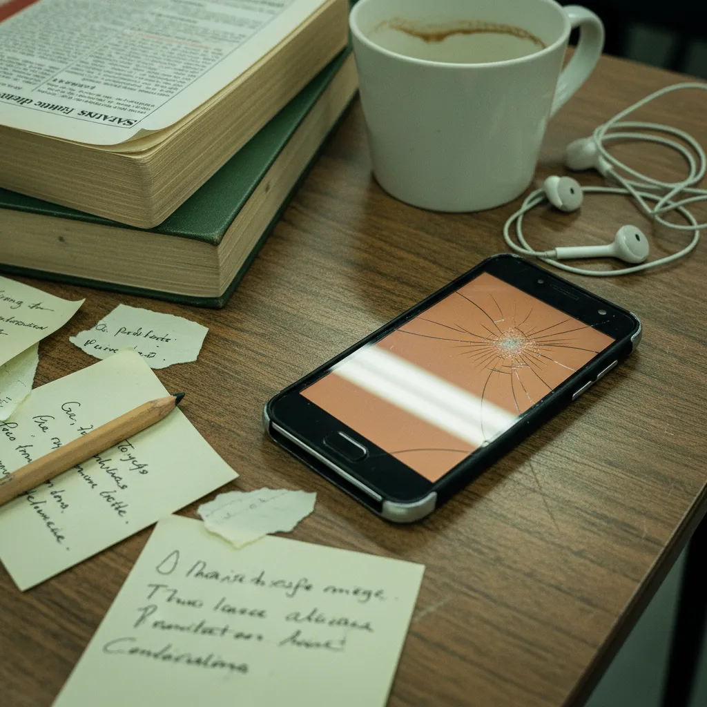 Language learner experiencing adaptive AI feedback on smartphone