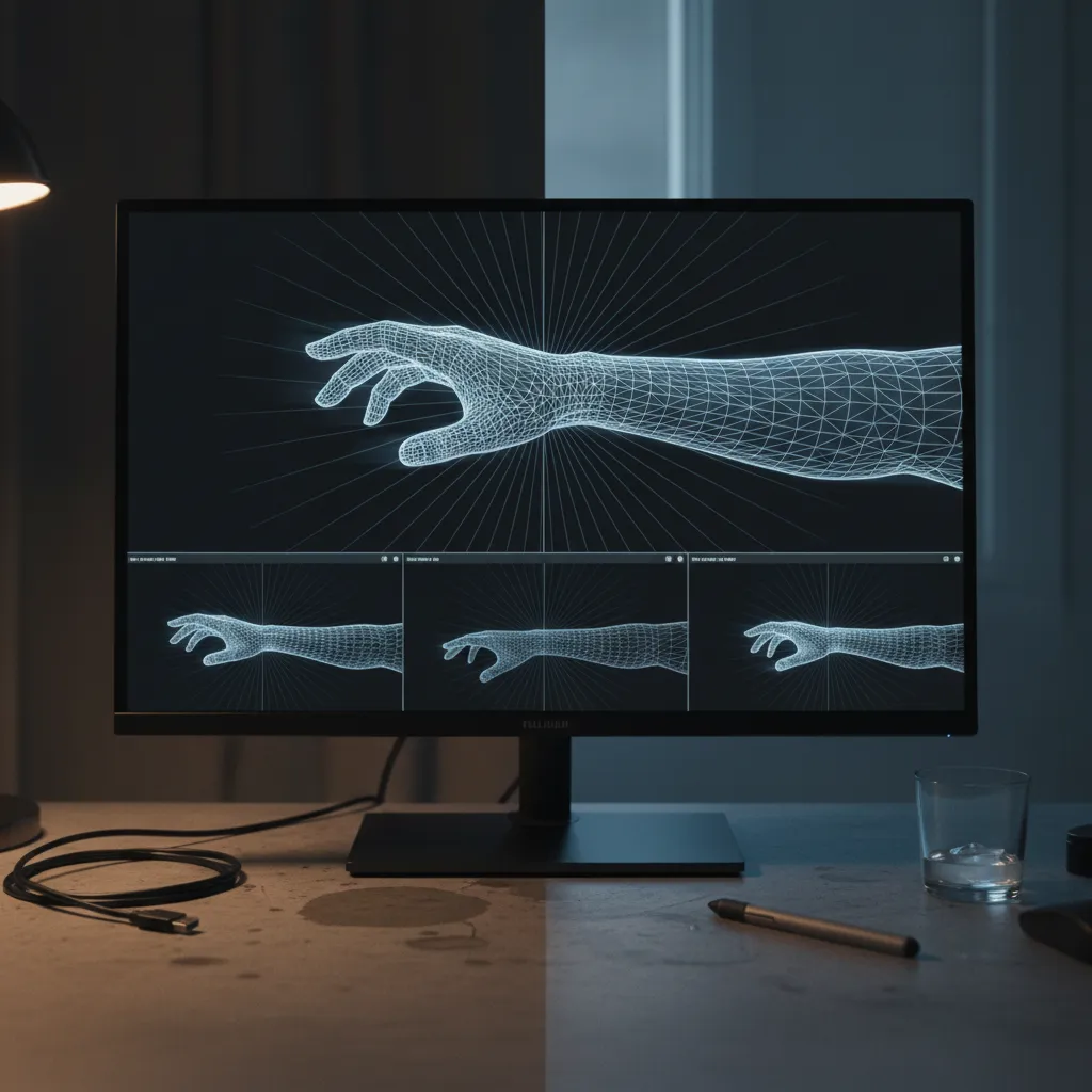 3D avatar demonstrating ASL sign from multiple viewing angles