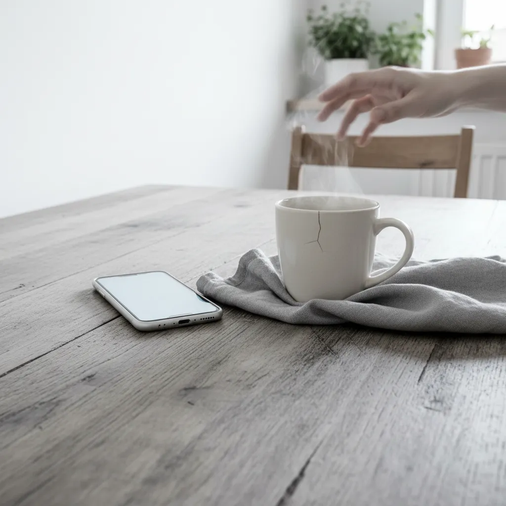 Couple sharing a moment while one practices a language on their phone