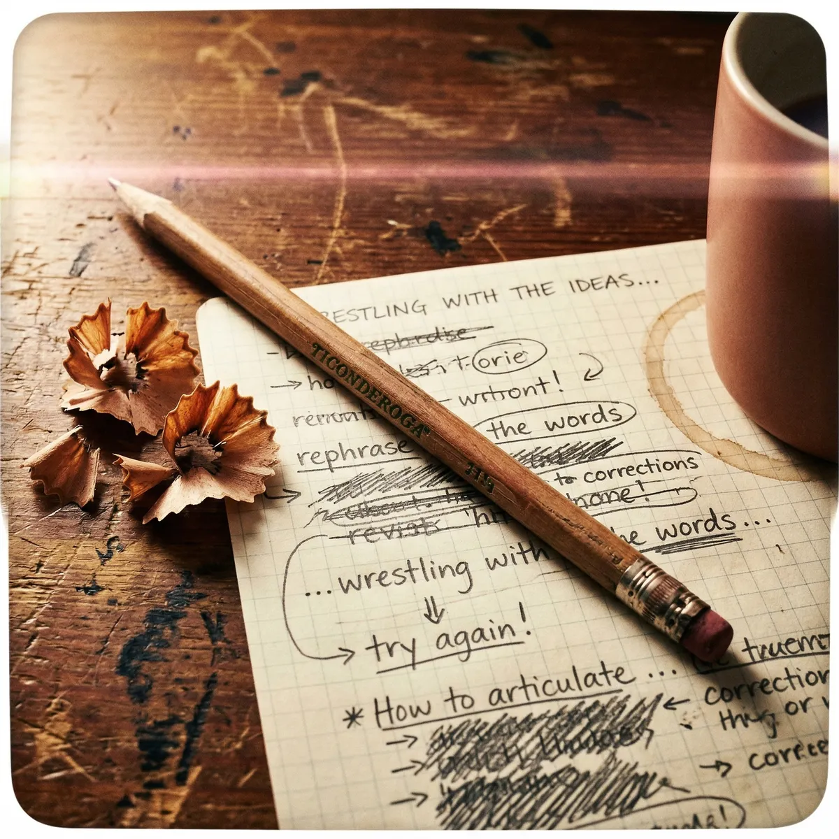 Learner paraphrasing an abstract concept during an AI conversation practice session