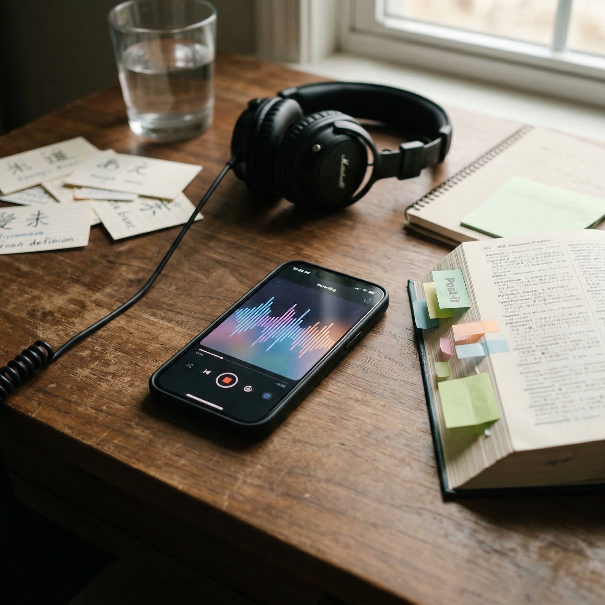 phone-recording-voice-memo-desk