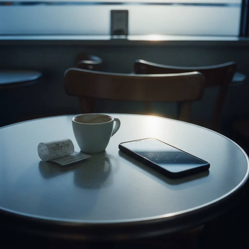 AI language tutor micro-session on a smartphone during a coffee break