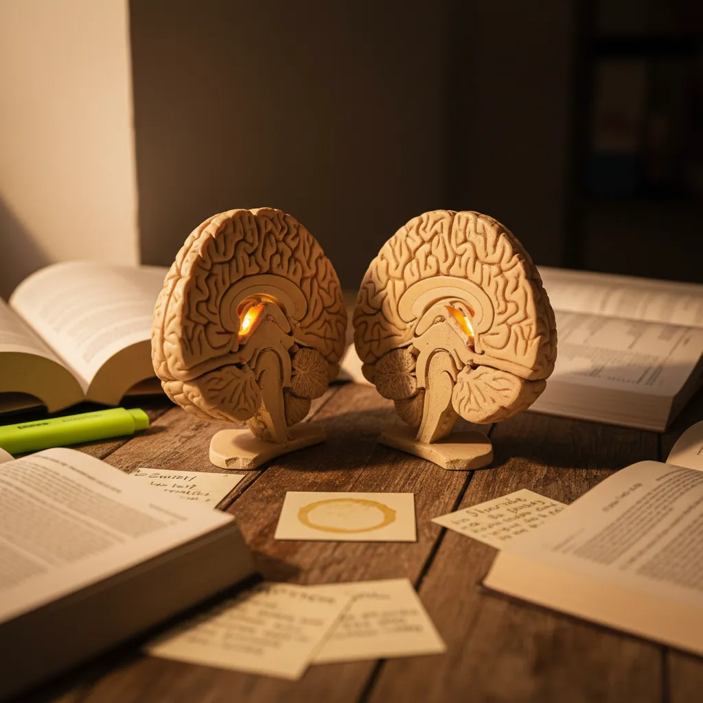 Diagram showing amygdala activation during foreign language speaking anxiety