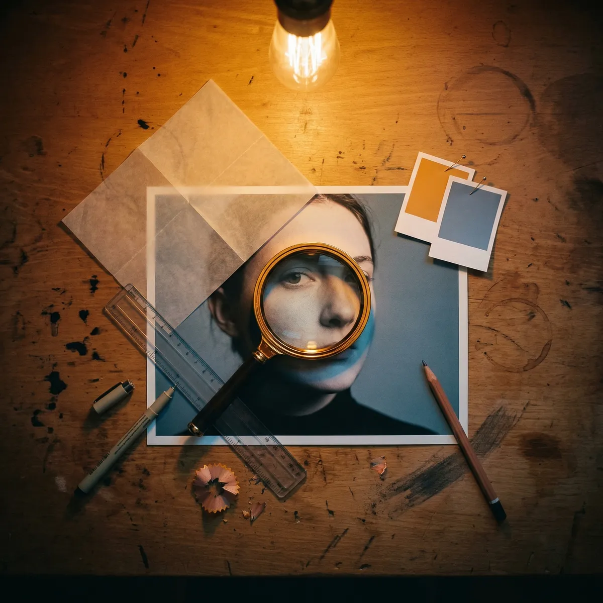 Illustration showing the line between environmental corrections and structural facial alterations in AI editing