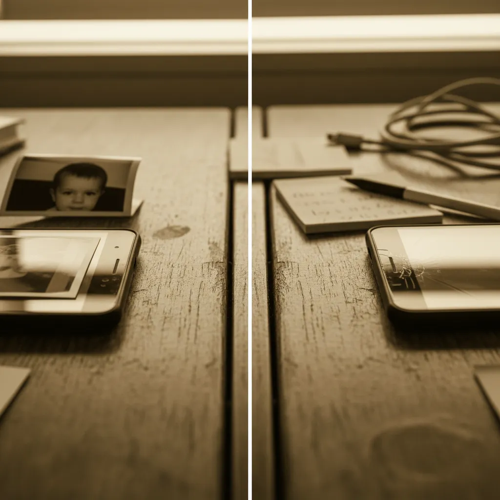 Step-by-step comparison showing photo input and AI baby dance video output