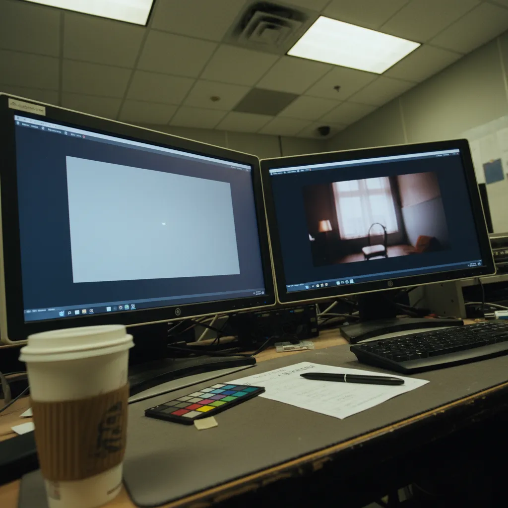 Side-by-side comparison of raw AI bodyguard video output versus color-graded final version