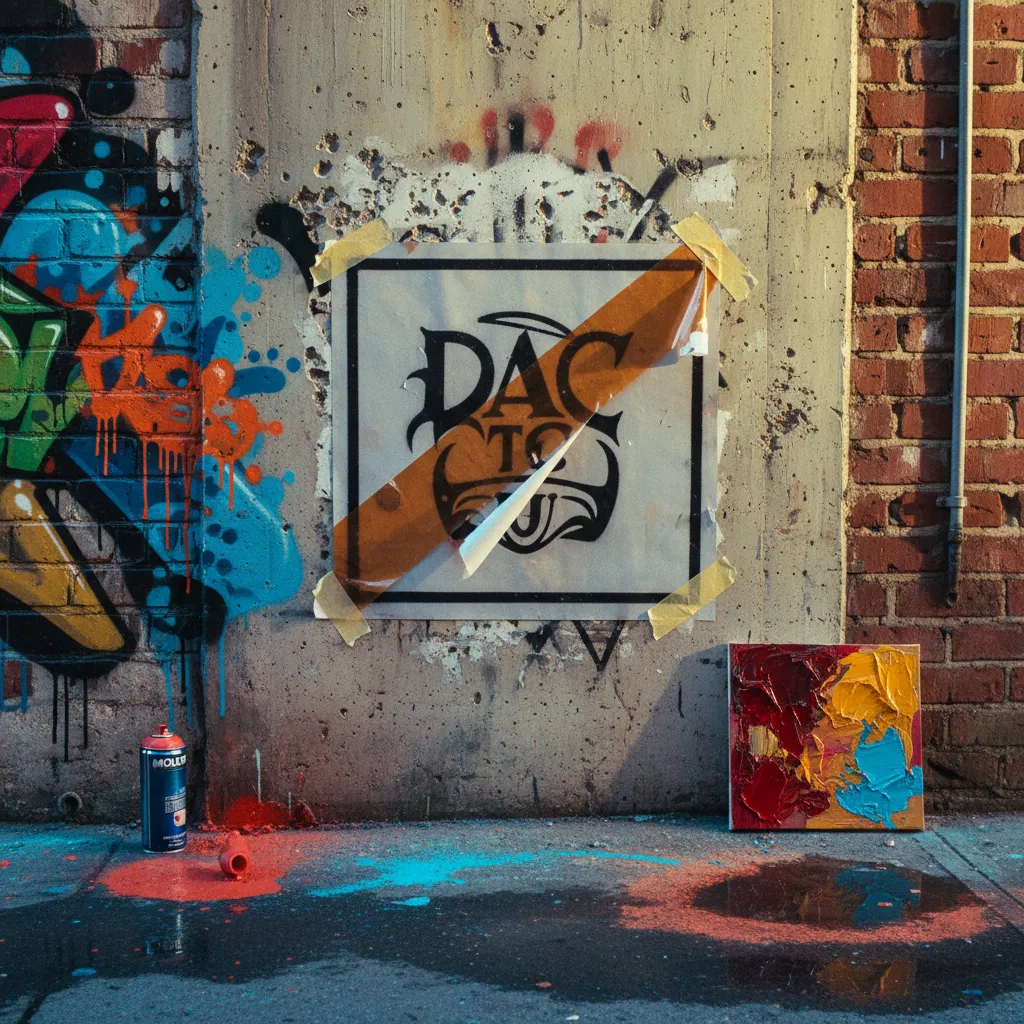 Three AI mural portrait styles showing spray-paint graffiti, Banksy stencil, and oil painting canvas variations