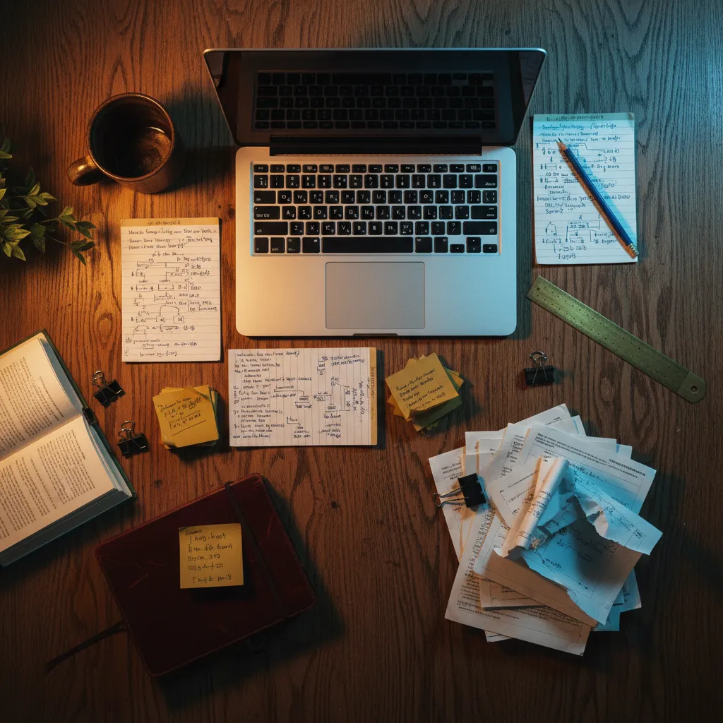 Content creator using a four-dimension prompting framework for AI content personalization on a laptop